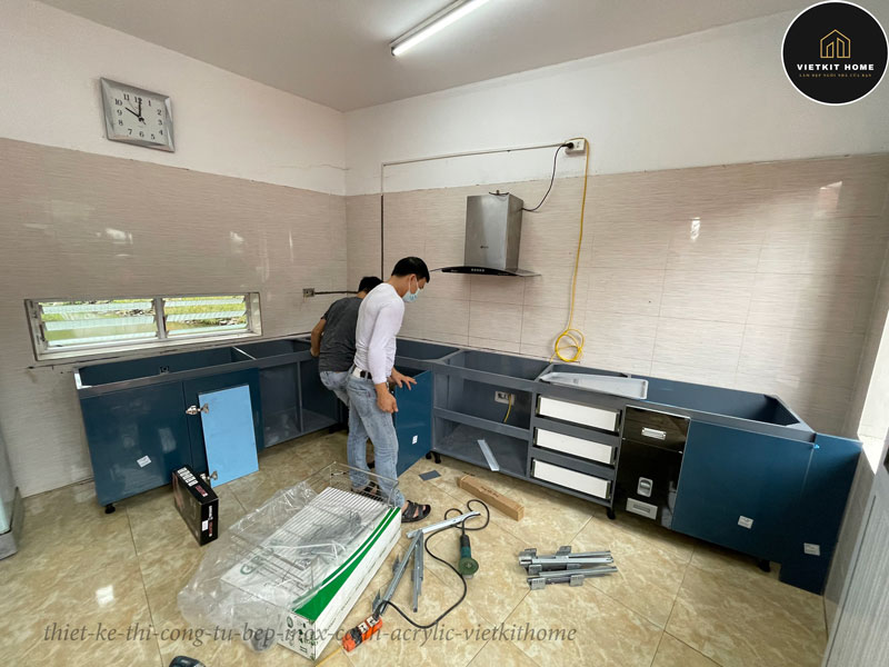 Vietkit Home thiết kế- thi công Nội Thất Tủ Bếp Inox tại Việt Yên Bắc Giang cho gia đình Anh Lượng
