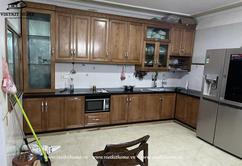 tu-bep-inox-canh-go-dep-2023 Vietkit Home chuyên làm Tủ Bếp Inox Đẹp giá rẻ