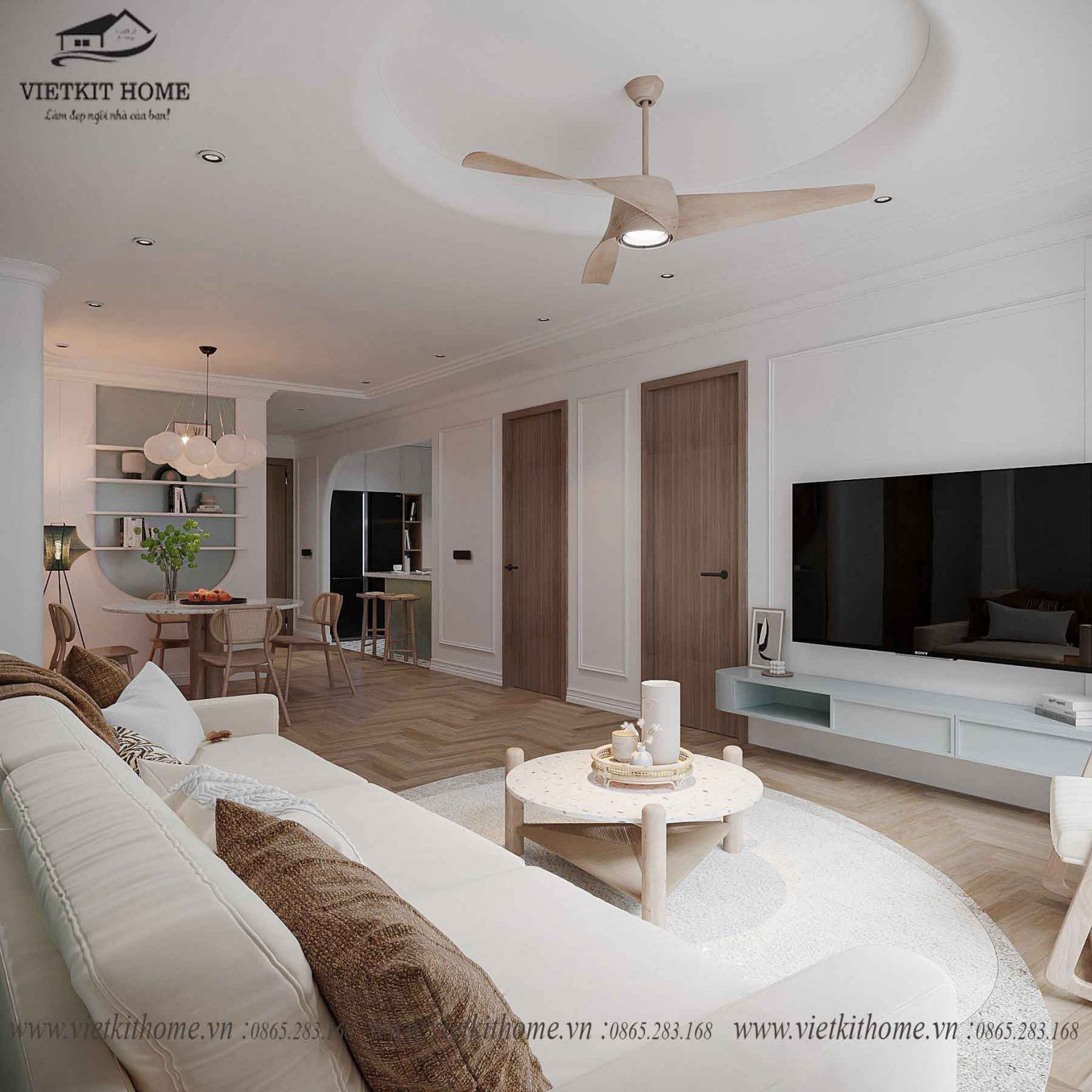 Làm Nội thất chung cư Berriver Long Biên