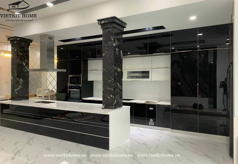 Tủ bếp inox cánh kính 2024 Hot nhất-Vietkit Home