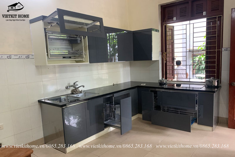 Thực tế sau khi thi công nội thất tủ bếp - vietkithome