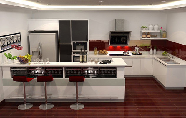 tủ bếp hình chữ G2