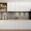 Tủ bếp melamine là 1 loại tủ bếp gỗ công nghiệp được sản xuất trên 1 dây chuyền công nghệ hiện đại.