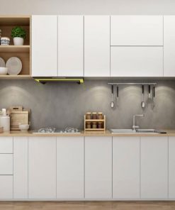 Tủ bếp melamine là 1 loại tủ bếp gỗ công nghiệp được sản xuất trên 1 dây chuyền công nghệ hiện đại.