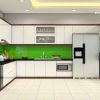 Tủ bếp melamine là 1 loại tủ bếp gỗ công nghiệp được sản xuất trên 1 dây chuyền công nghệ hiện đại.