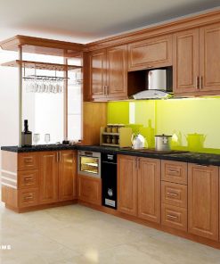 Tủ bếp gỗ xoan đào- Gỗ Xoan Đào Vietkit Home
