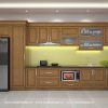 Mẫu Tủ Bếp Gỗ Sồi Nga Đẹp giá rẻ-vietkithome, Tủ Bếp Gỗ Sồi Nga