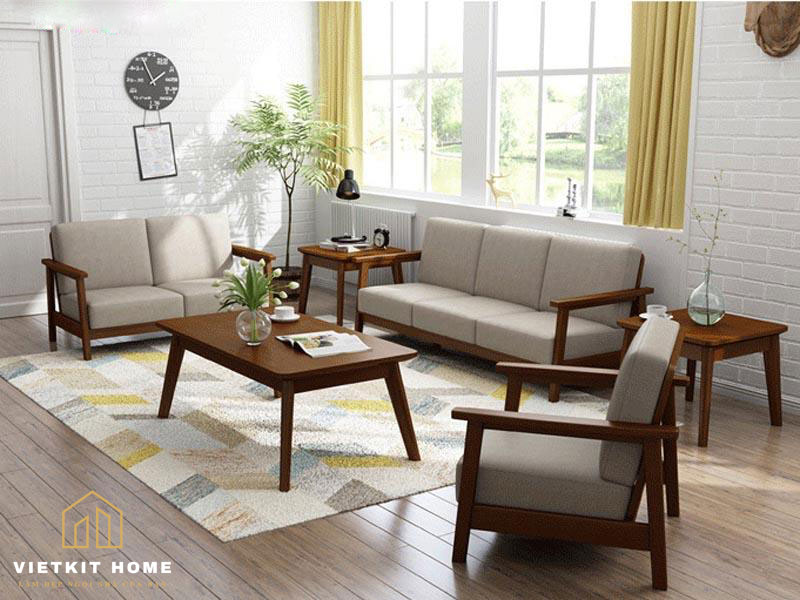 ban-ghe-go-phong-khach-don-gian Bàn ghế/Ghế Sofa Bàn ghế uống nước ở đây có thể kể tới ghế sofa hoặc ghế gỗ uống nước đơn thuần.