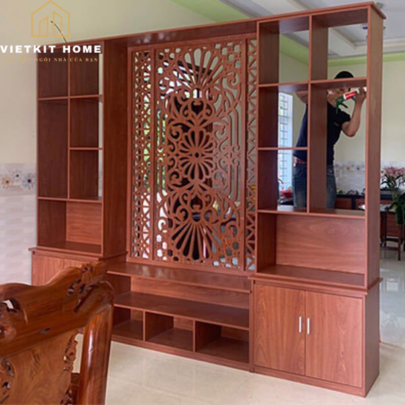 ke-vach-ngan-phong-khach Kệ Trang Trí/ Vách Ngăn Đẹp 2021- Vietkit Home