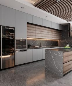 Xưởng Tủ Bếp Có Bàn Đảo Acrylic 2021, Nội Thất Tủ Bếp 2021