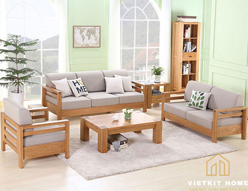 salon-go-hien-dai-vietkithomr Bàn ghế/Ghế Sofa Bàn ghế uống nước ở đây có thể kể tới ghế sofa hoặc ghế gỗ uống nước đơn thuần.