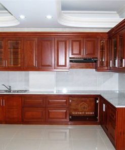 Tủ bếp gỗ xoan đào- Gỗ Xoan Đào Vietkit Home
