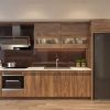 Mẫu Tủ Bếp Gỗ Óc Chó Chữ I- Vietkit Home giá ưu đãi 2021