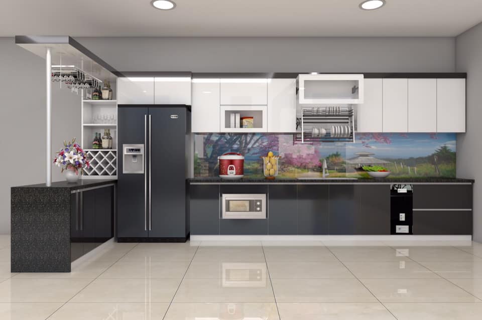 1-tu-bep-co-quan-bar-mini-vietkithome Vietkit Home chuyên làm tủ bếp có quầy bar uy tín