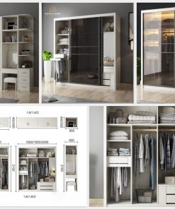 Tủ áo cánh kính, Xưởng Nội Thất Vietkit Home làm Tủ quần áo cánh kính uy tín giá tốt nhất thị trường.
