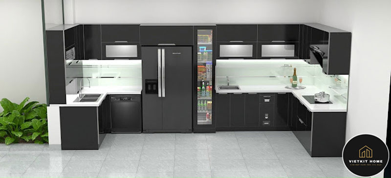 tu-bep-inox-canh-kinh-vietkithome Tủ Bếp Inox Cánh Kính Khuyến Mại- Vietkit Home