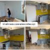 Làm Tủ Bếp Inox Cánh Kính Cường Lực tại Hoài Đức Hà Nội