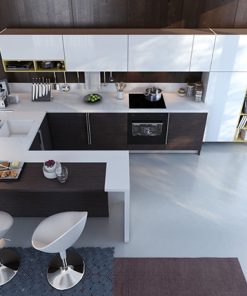 tủ bếp inox hình chữ U