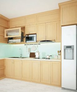 tủ bếp cánh gỗ sồi đẹp3