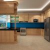 tủ bếp gỗ tự nhiên hình chữ G3