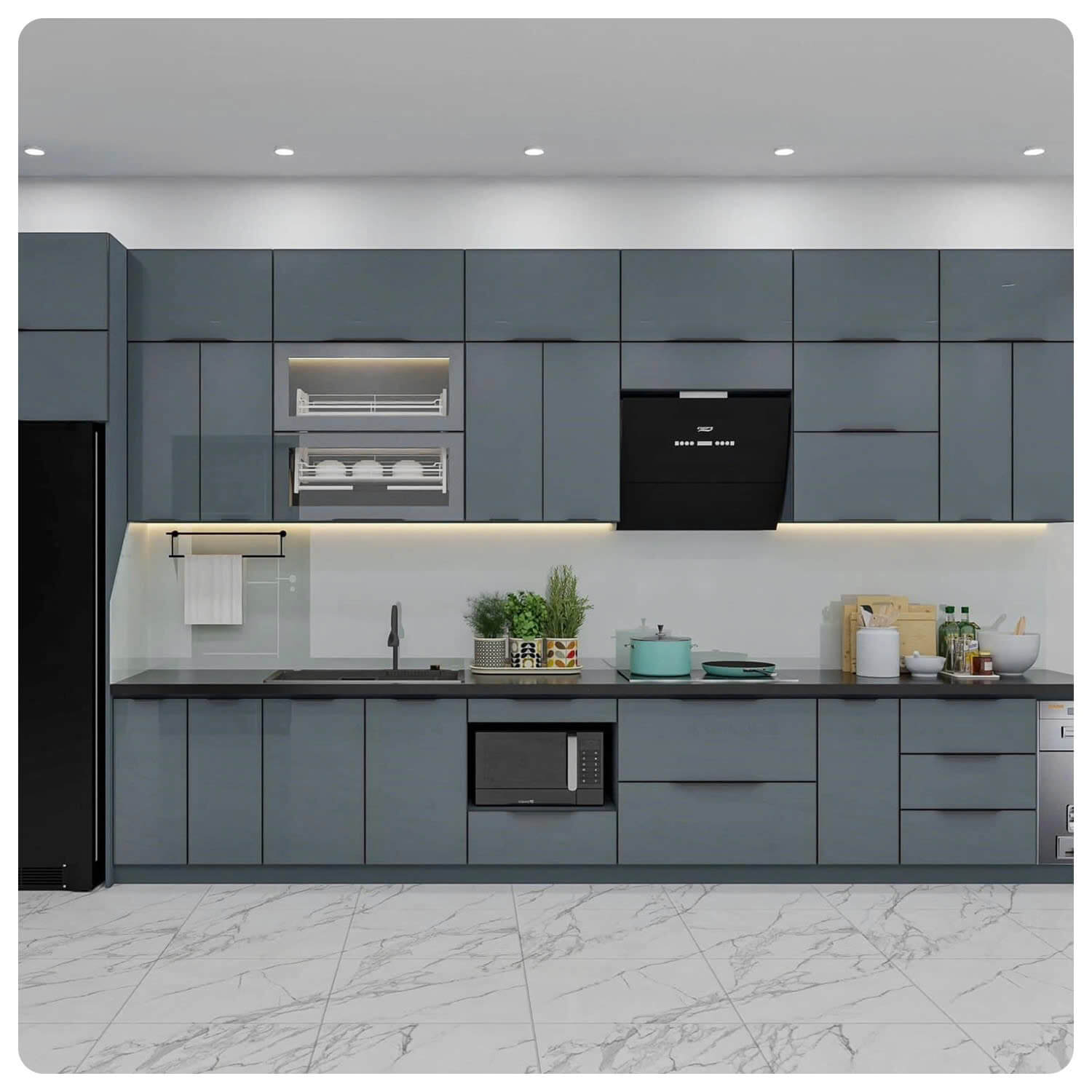 tủ bếp nhôm tấm